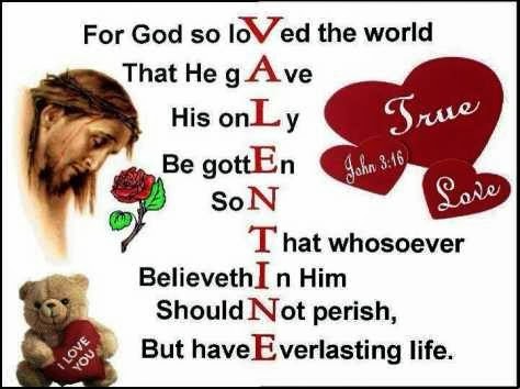 Valentines Day Christian Love Greetings Card