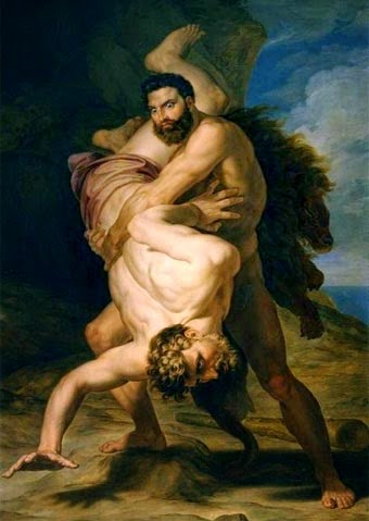 Lucha de Hércules y Anteo