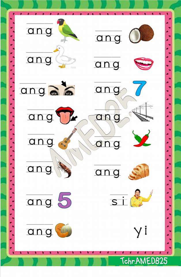 Picture Reading Booklet for Kindergarten