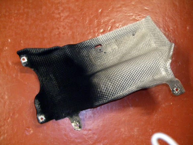 BMW E46 330d 3 Series Diesel Downpipe heatshield soot