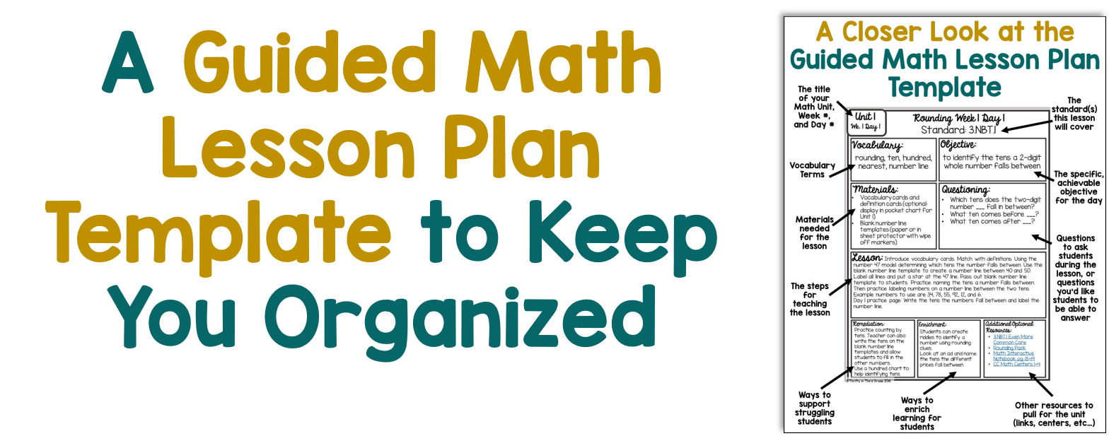 Guided Math Lesson Plan Template - Thrifty in Third Grade