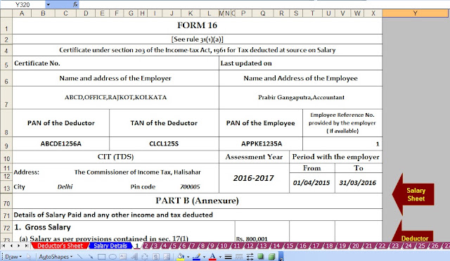 Download fully automated master of form 16 part b and part a b for financial year 2015 16