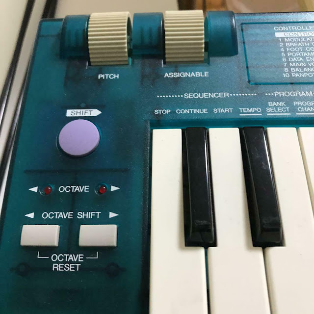 MATRIXSYNTH Transparent Blue Yamaha CBXK1 37key Mini Midi Synthesizer