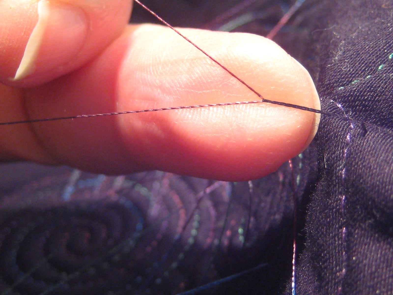 Amy's Free Motion Quilting Adventures How to Knot and Bury Thread Ends