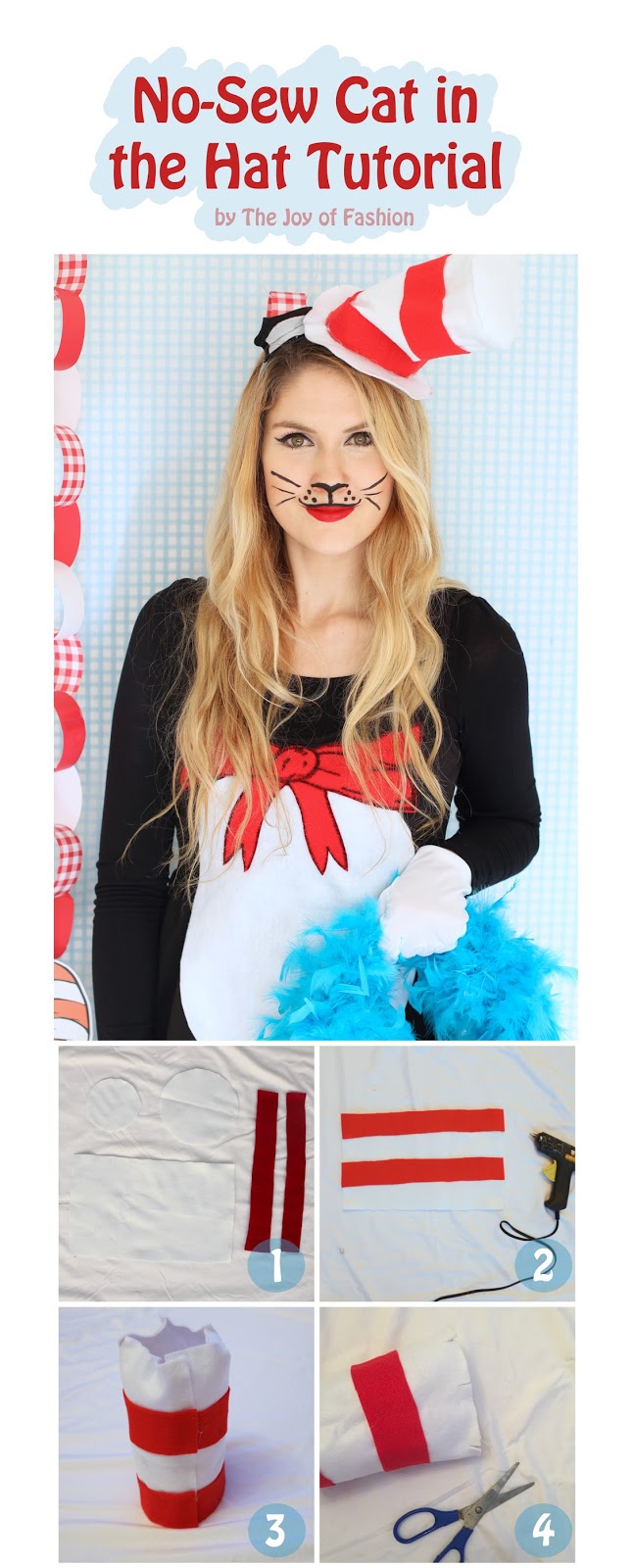 Cute Homemade Cat in the Hat Costume. 