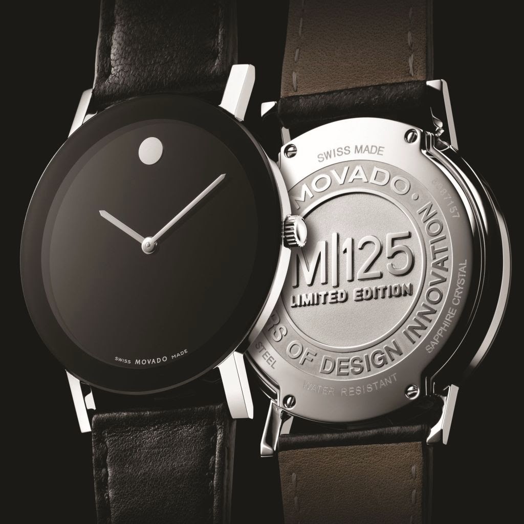 movado swiss made stainless steel water resistant sapphire crystal