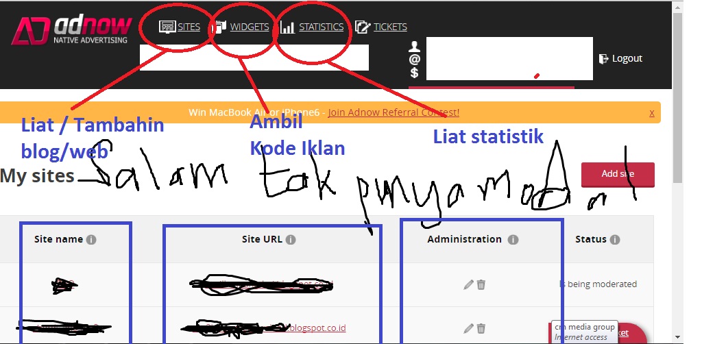adnow bersanding dengan adsense