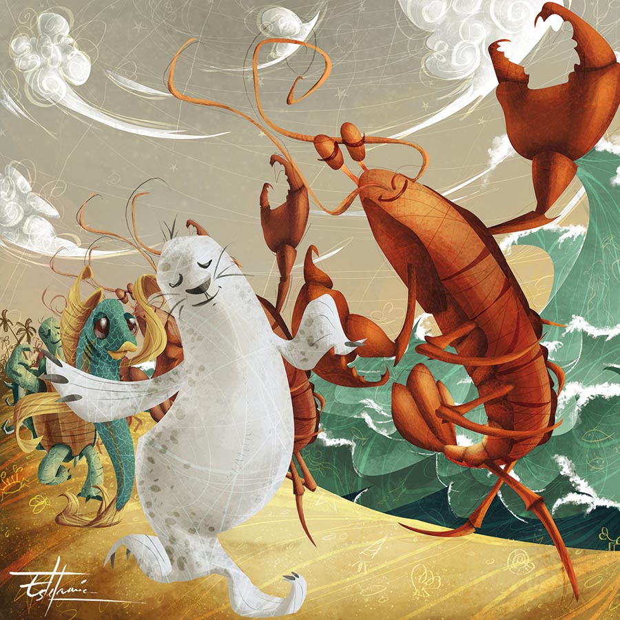 Ms. E art. The Lobster Quadrille