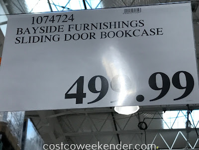 Deal for the Bayside Furnishings Sliding Door Bookcase at Costco