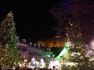 Heidelberger Weihnachtmarkt Kornmarkt Heidelberg Schloss