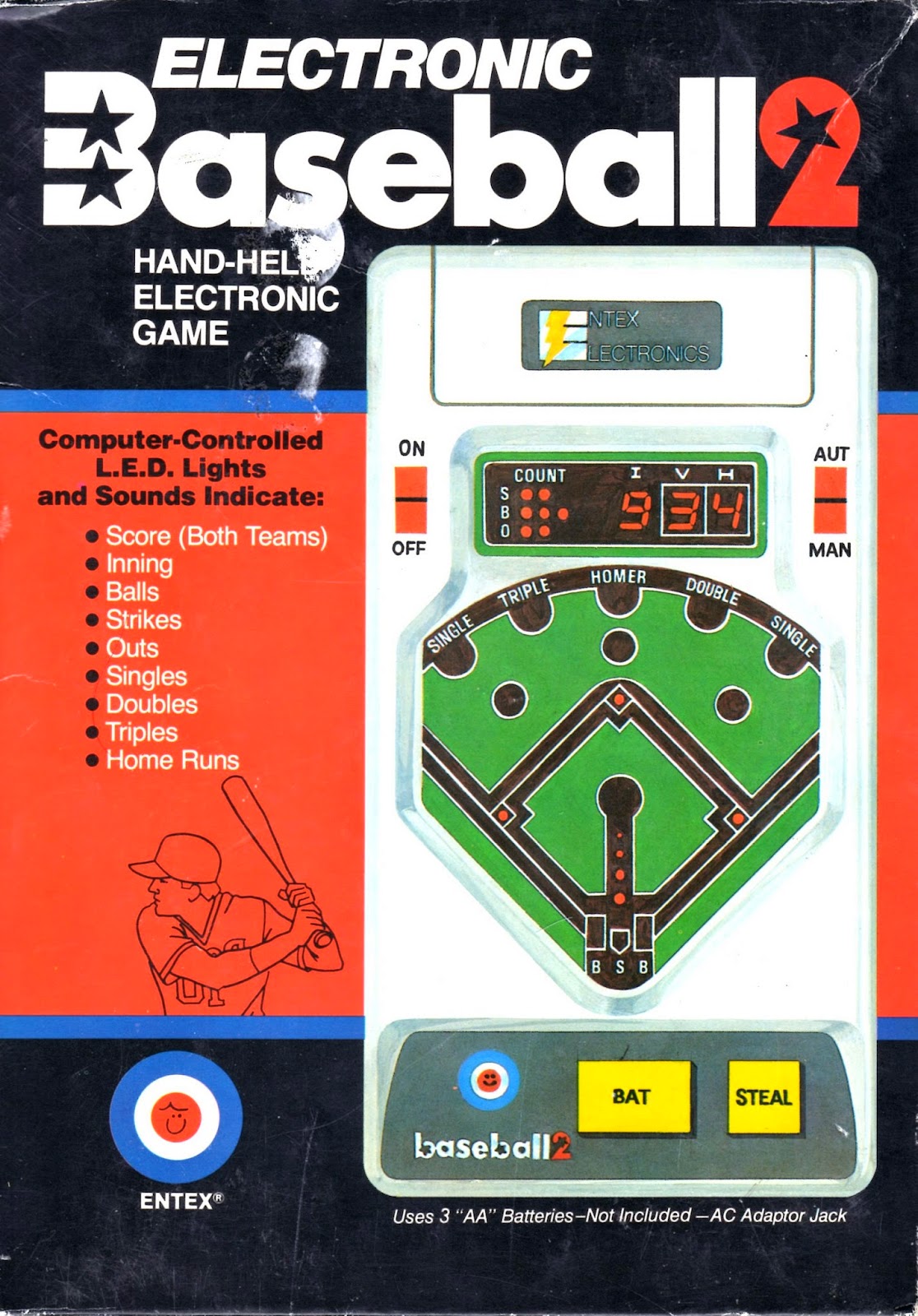 Electronic Baseball Entex Baseball 2