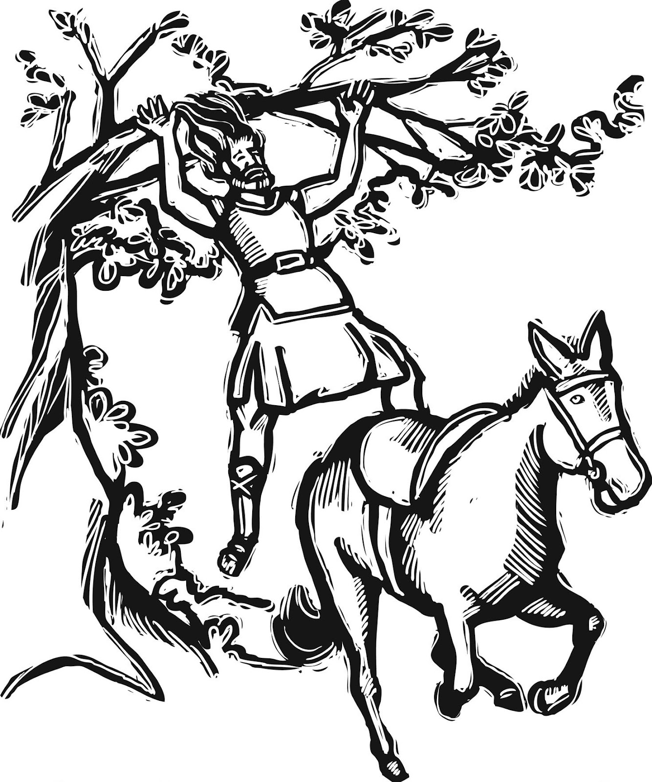 absalom in the bible coloring pages - photo #25