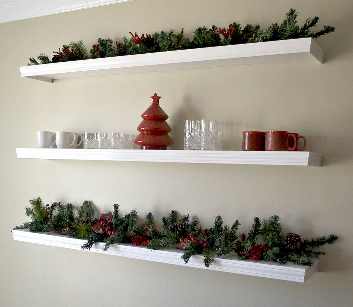 Low Country Living: PB Knock Off Floating Shelves