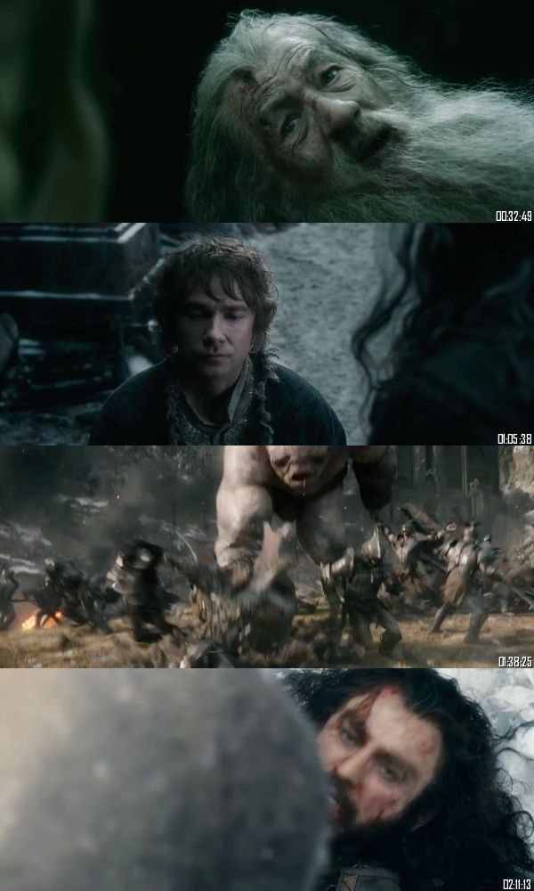 The Hobbit The Battle of The Five Armies 2014 BRRip 720p 480p Dual Audio Hindi English Full Movie Download