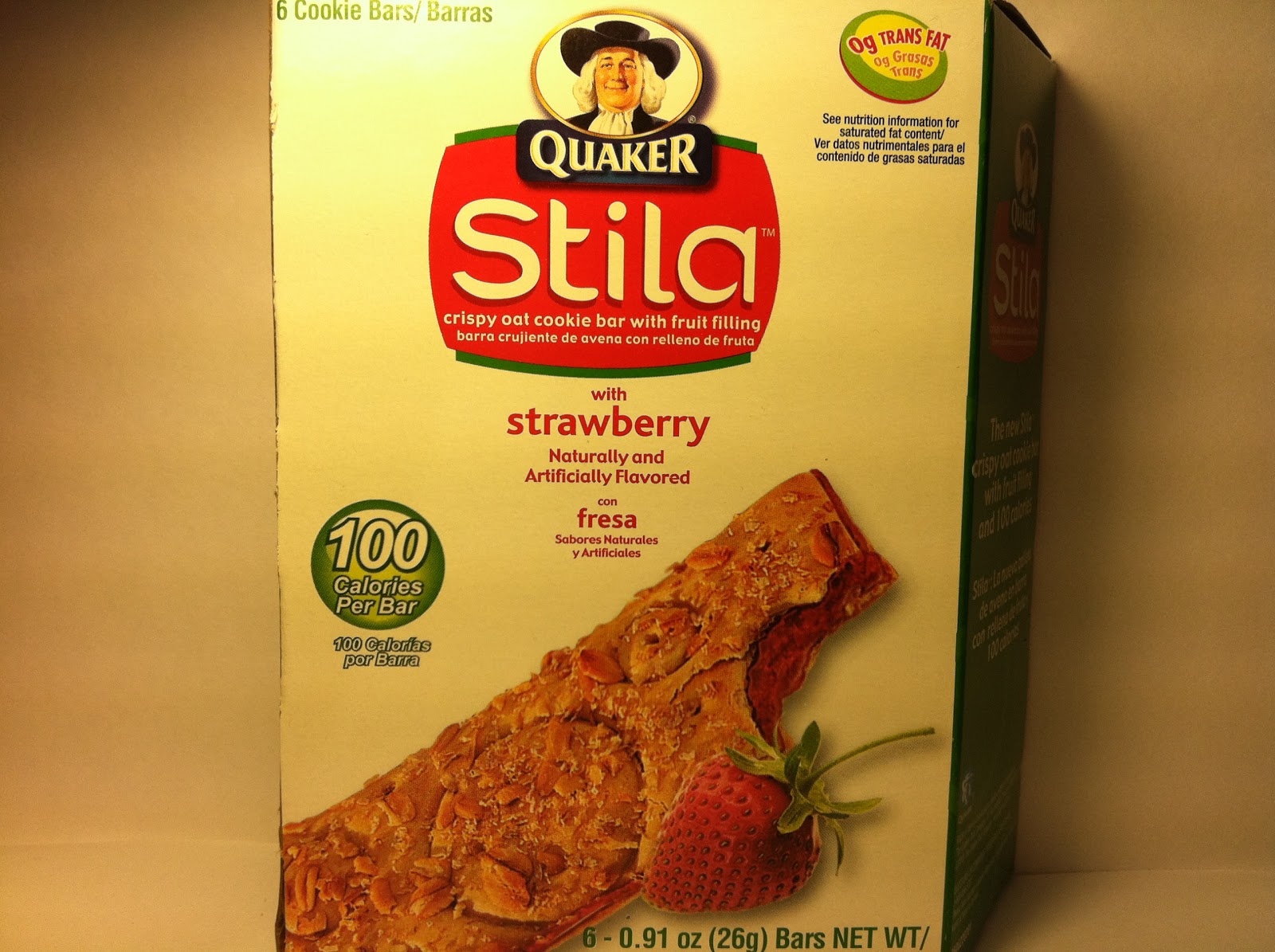 Crazy Food Dude Review Quaker Stila Crispy Oat Cookie Bar with Strawberry