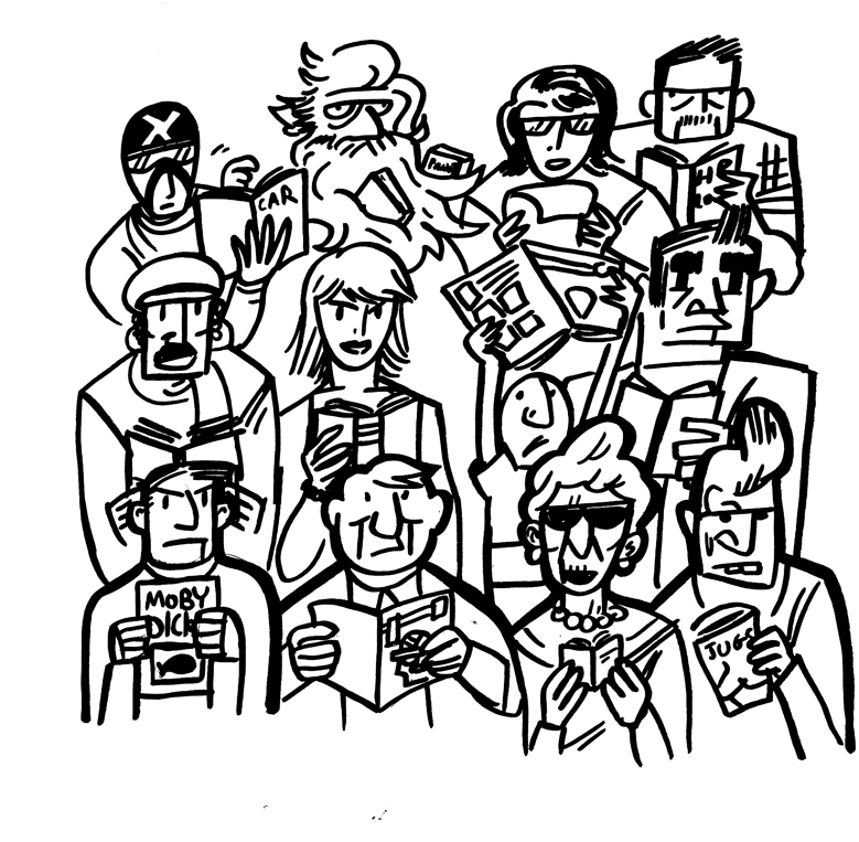 Blue Fedora: Crowd scene