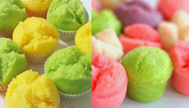 Cara membuat Kue Apem Kukus Mekar Aneka Warna Lembut Dan Cara membuat Kue Apem Kukus Mekar Aneka Warna Lembut Dan