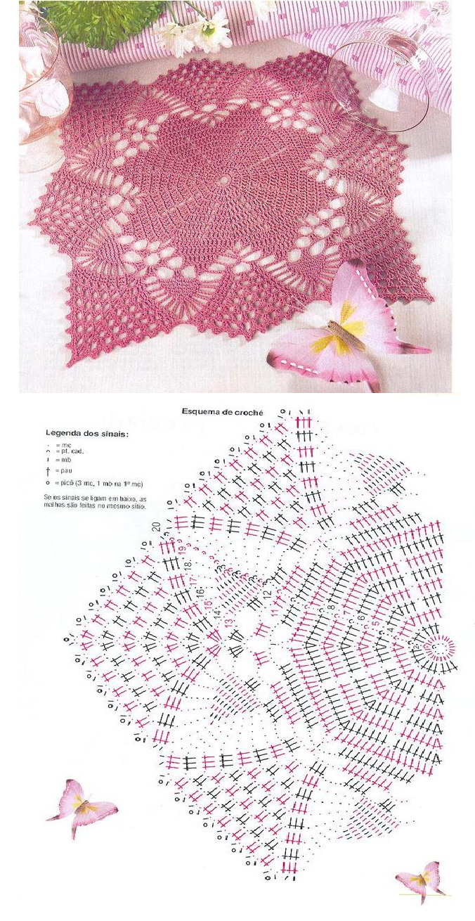 Carpeta de lindo diseño con patrón para tejer con ganchillo