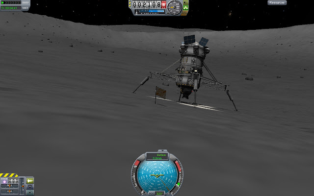 New kerbal space program rocket on surface of planet