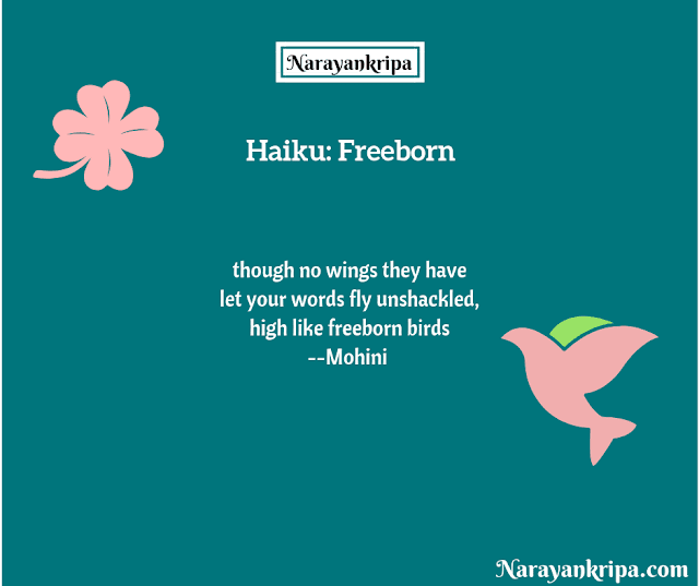 Text image: Narayankripa haiku freeborn