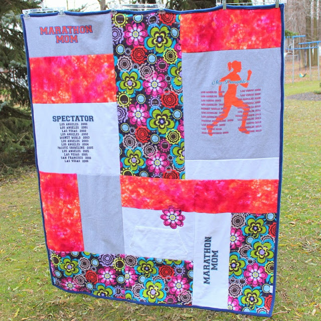 Marathon Mom Color Blocked Blanket