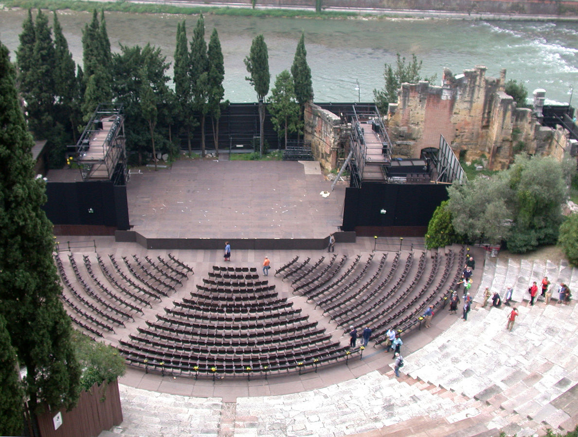 Roman Theatre in Verona is 2,000 years old but only recently discovered in the 19th century. Photo: WikiMedia.org.