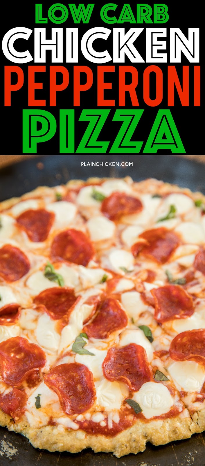 Low Carb Chicken Pepperoni Pizza Plain Chicken®