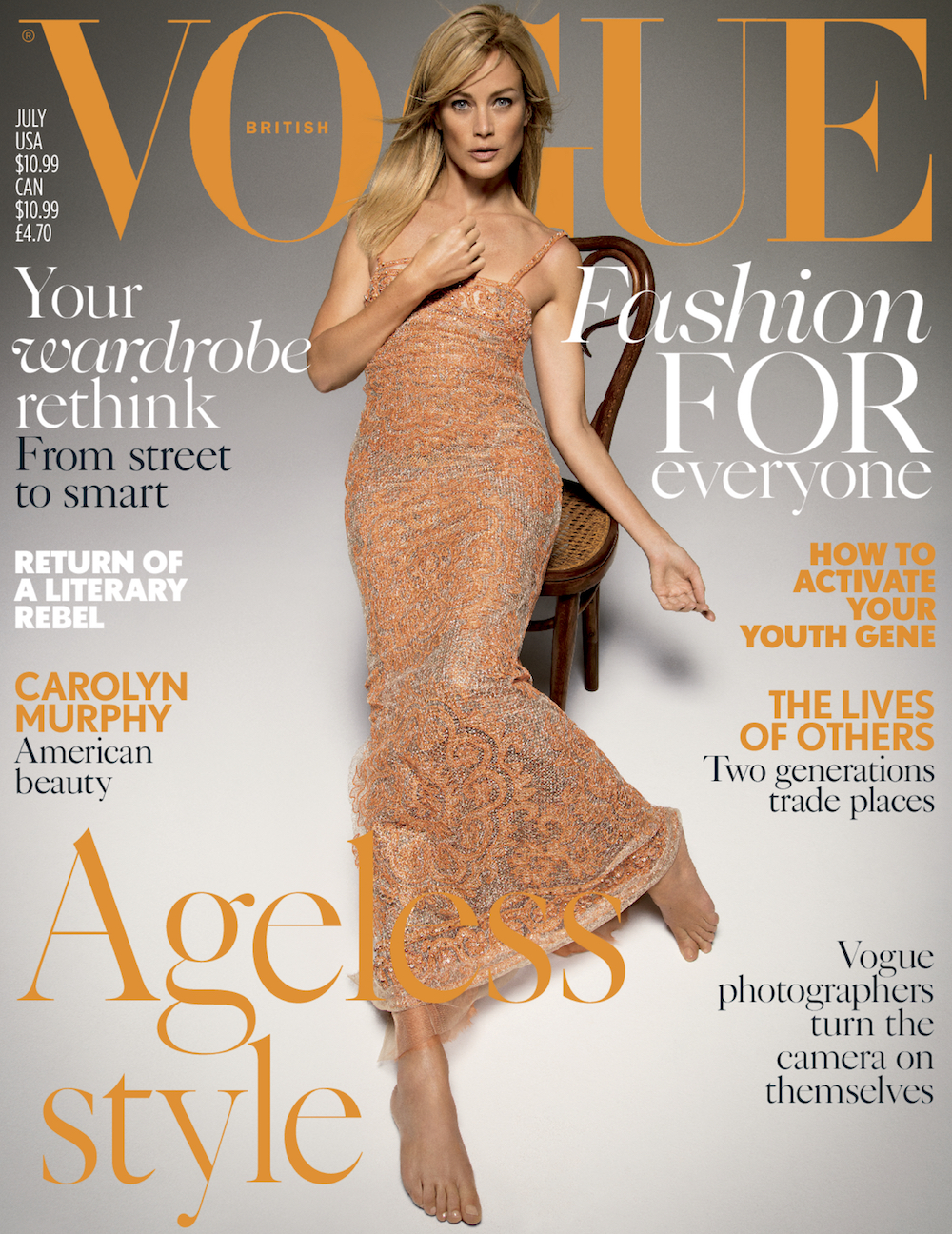Carolyn Murphy in Vogue UK July 2017 by Inez & Vinoodh