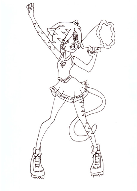 Toralei Fearleading Coloring Sheet CLICK HERE TO PRINT Free Printable Monster High