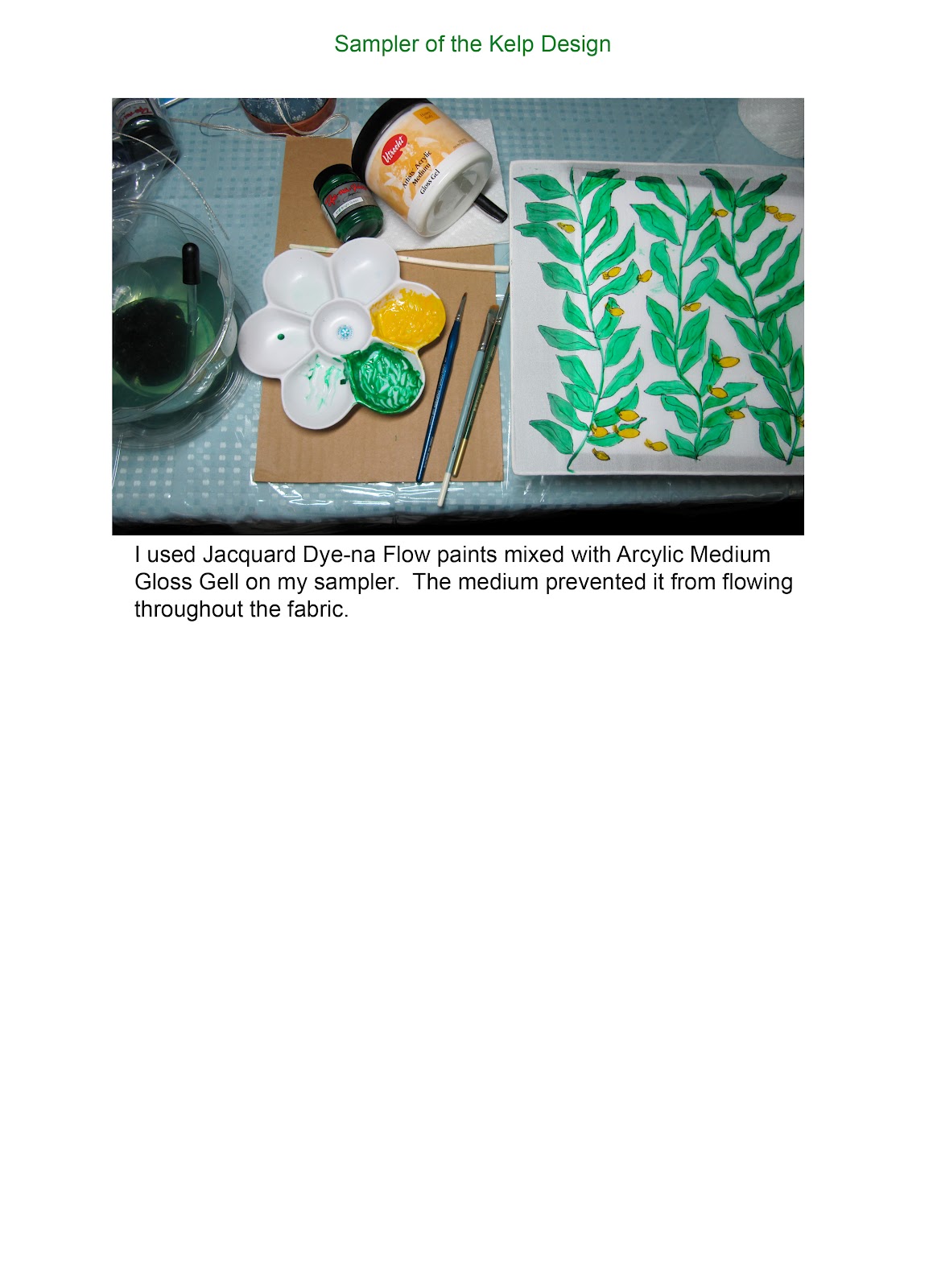 Deborahkatharine Capitol Hill Kelp Design Using Fabric Markers on Silk