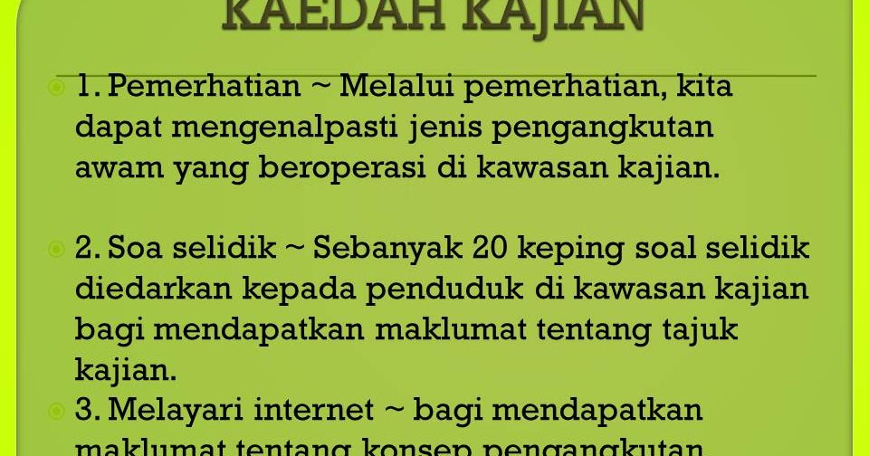 Contoh Soalan Temubual Kajian Tentang Masyarakat - Selangor w