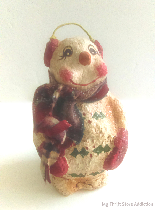 paper mache snowman