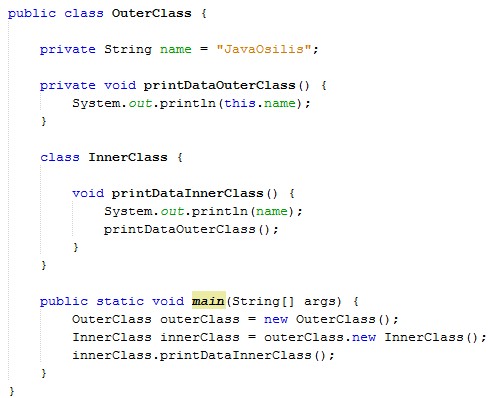 O: Java Nested Classes