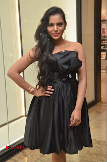 Actress Manasa Himavarsha Pictures in Black Short Dress at The Great Hydrerabad Life Style EXPO II  0032