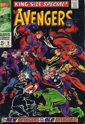 Avengers Annual #2, the new Avengers vs the original Avengers, John Buscema cover