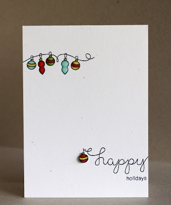 Happy Holidays Card by Alice Wertz for Newton's Nook Designs