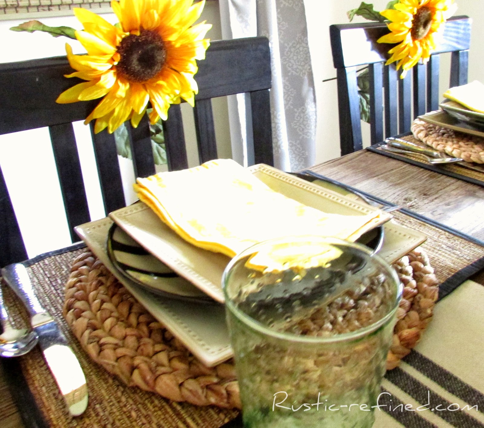 Country Yellow & Cream Tablescape Rustic & Refined