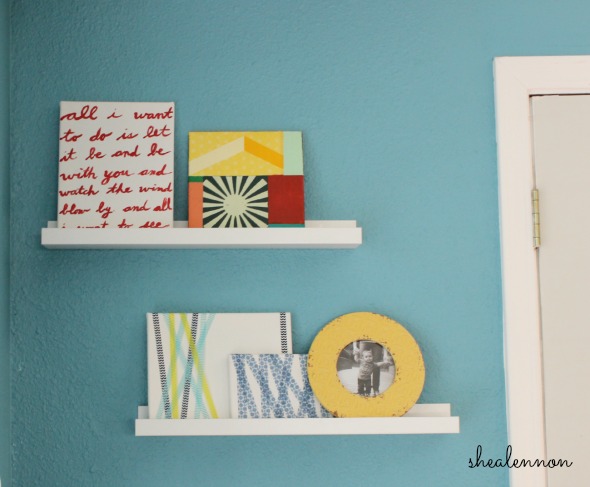 Easy DIY art to dress up your shelves | www.shealennon.com