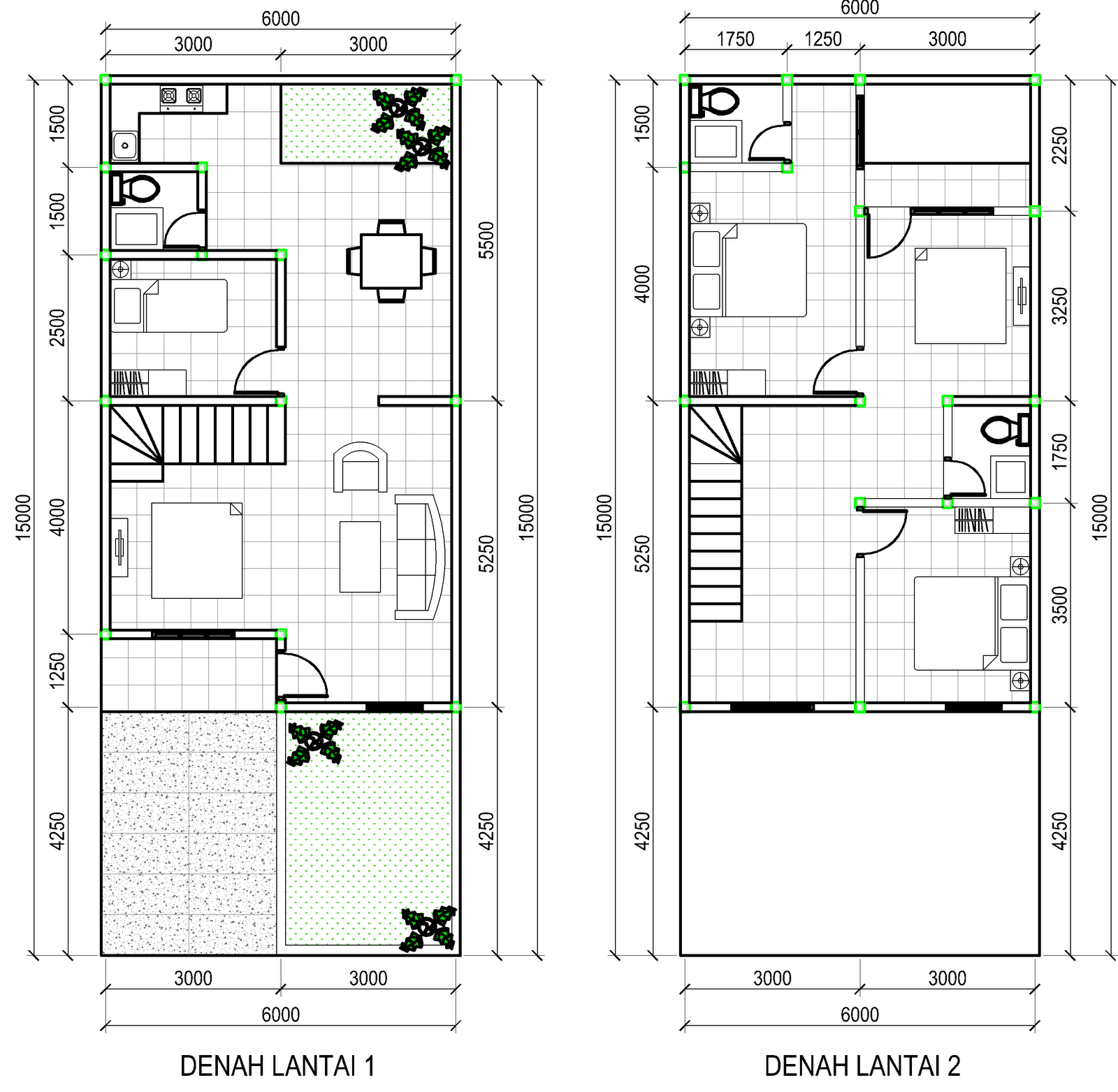 Rumah Sederhana | Minimalis | 2 Lantai | 1 Lantai | Gratis: Denah 