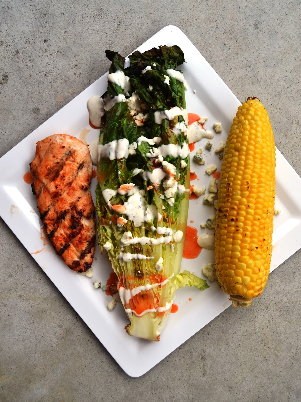 Grilled Romaine Buffalo Chicken Salad The Nutritionist Reviews