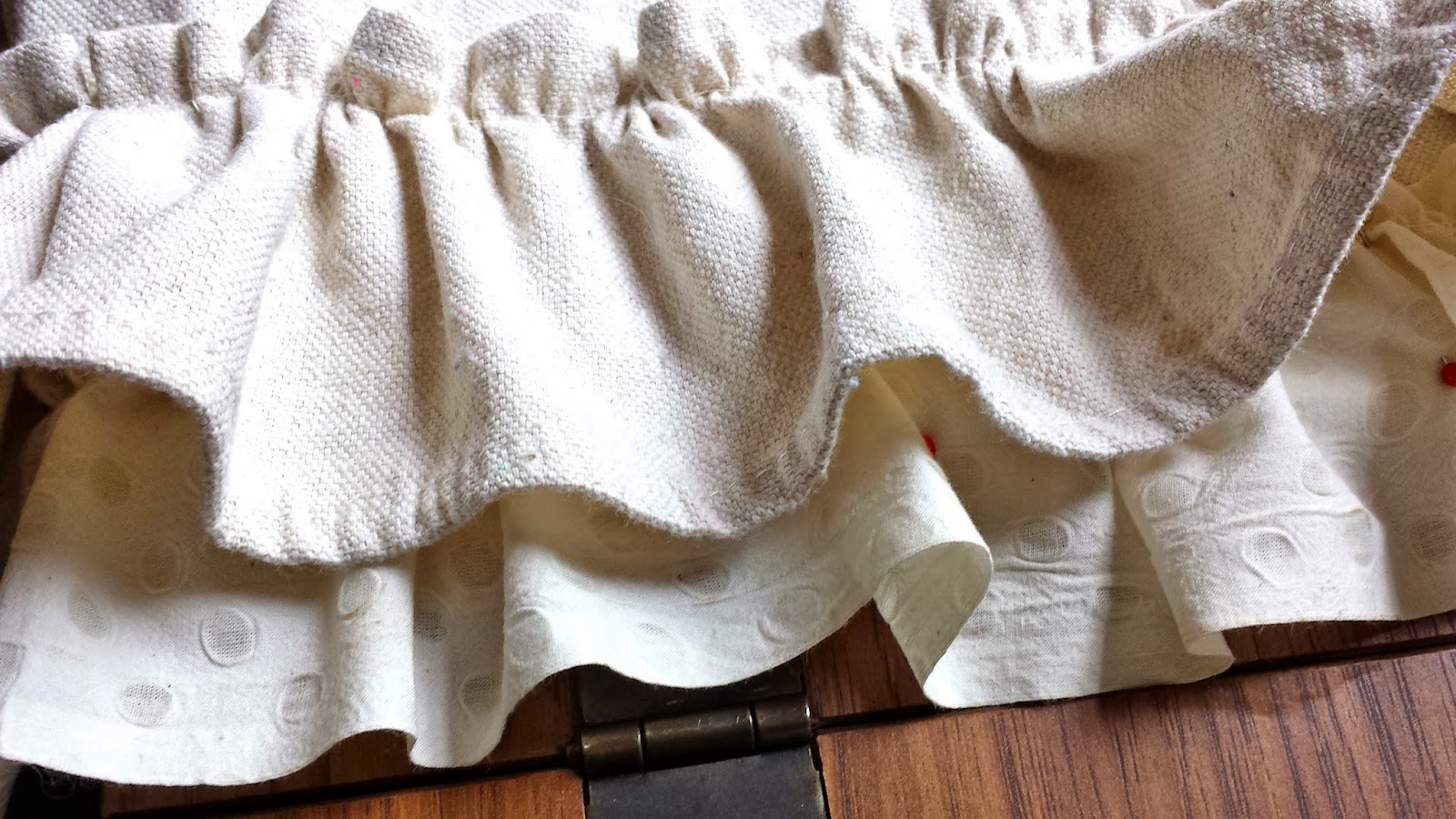 Thrifty Farmer's Wife Table Runner DIY using painters drop cloths