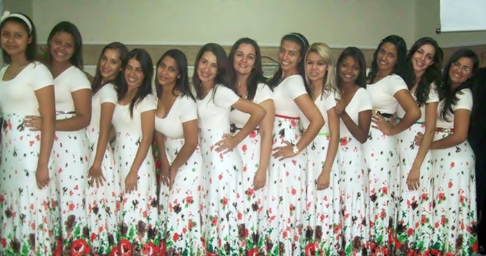 vestido para conjunto de jovens