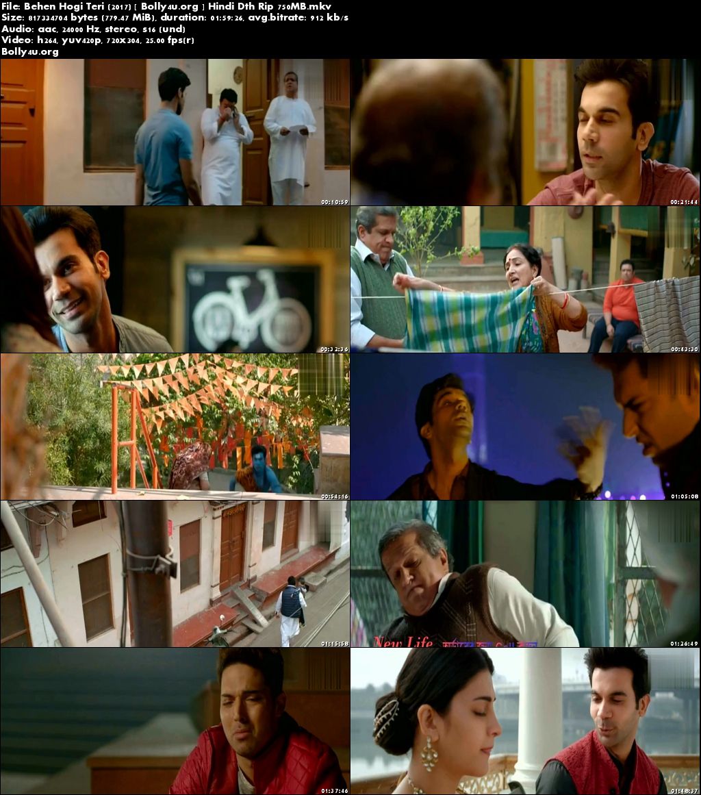 Behen Hogi Teri 2017 DTHRip 750MB Hindi Movie x264 Download