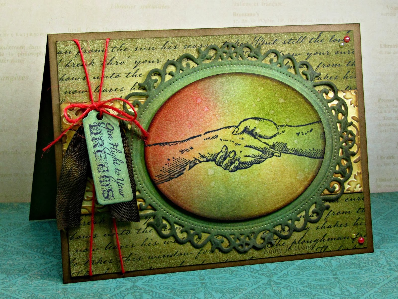 card, distress, floral ovals, ideas, ink, Just Rite, JustRite, ovals, Spellbinders, stain, tags trio, to make, 