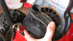 cord pull broken snow mtd repair hp start blower engine winder fix take metal