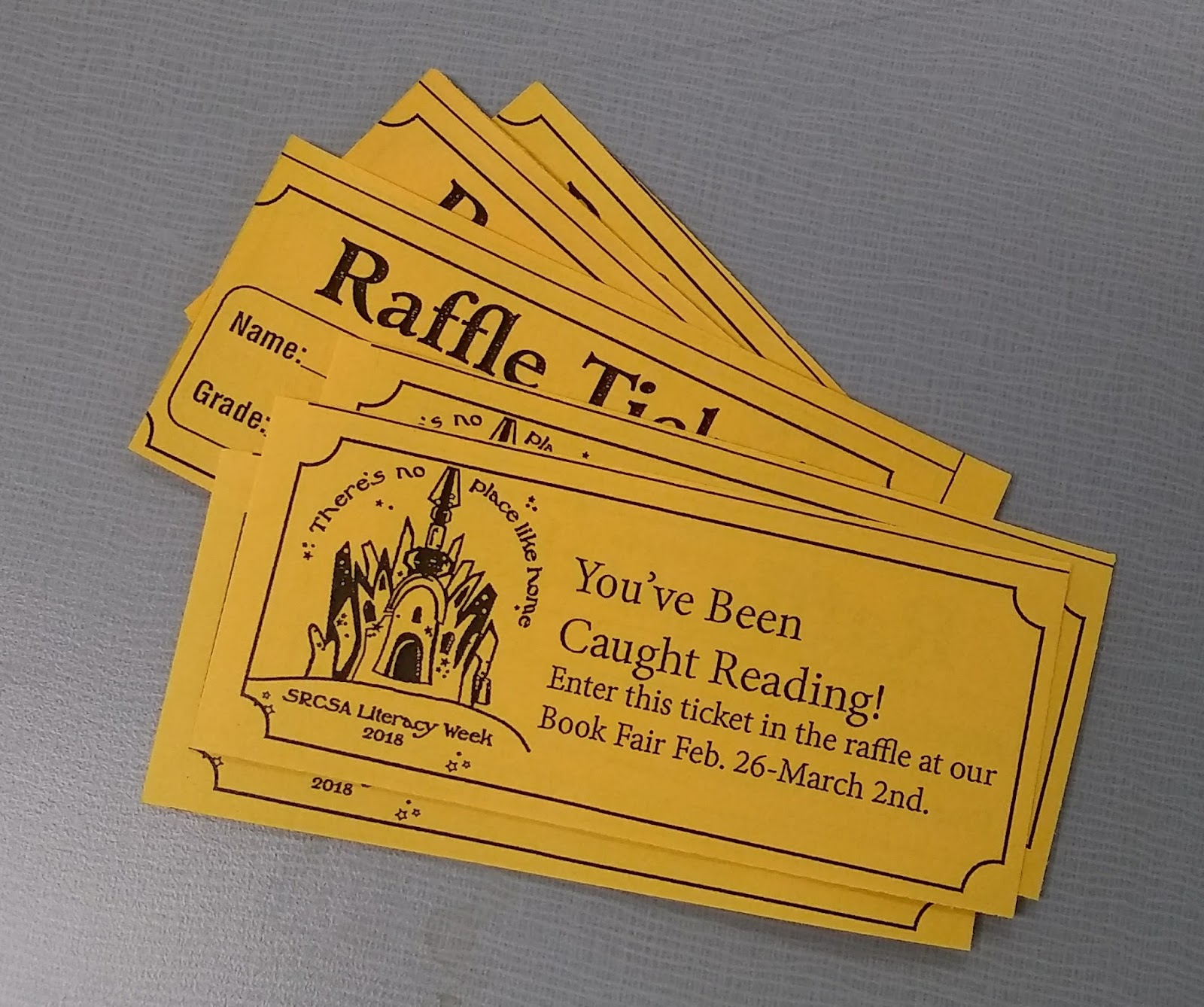 cynthiaparkhill prize raffle for students caught reading colored raffle tickets