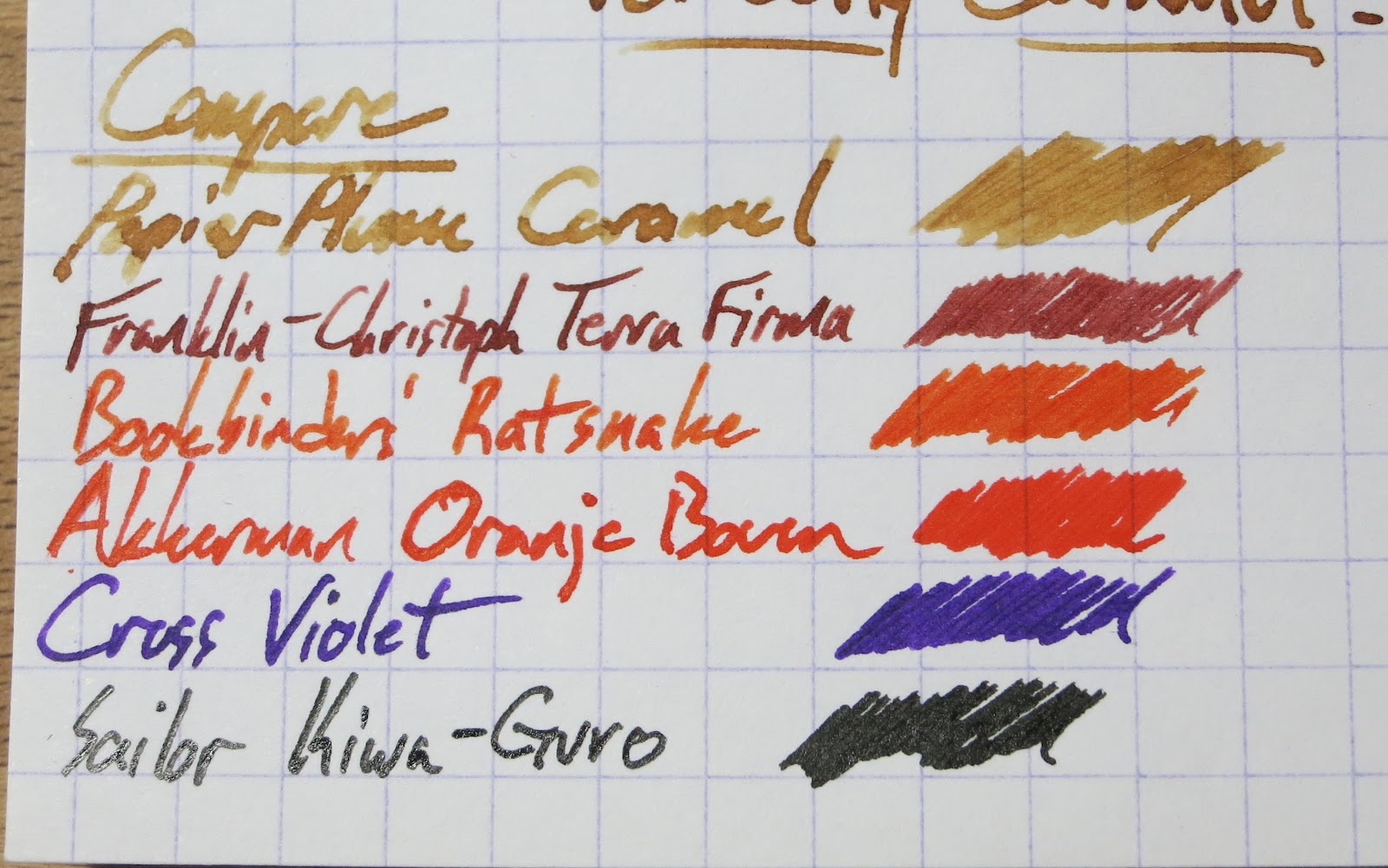Noodler's Golden Brown - Ink Sample