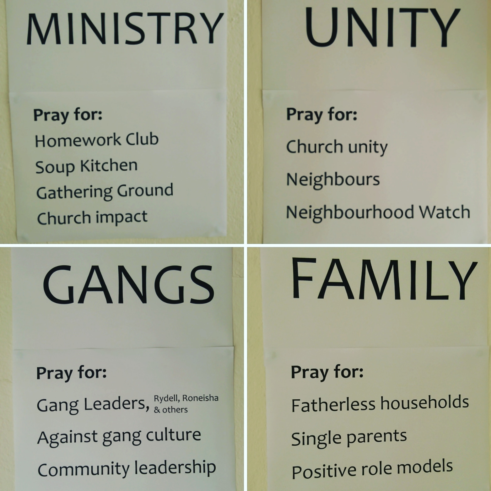 Prayer Stations Prayer Stations