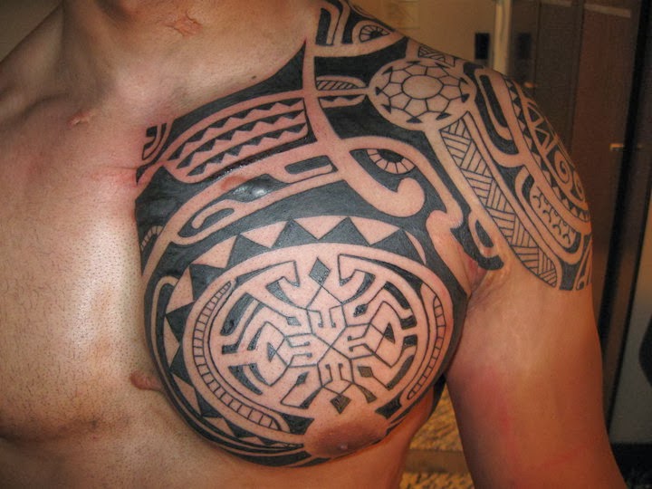 Tribal Tattoo Design Chest
