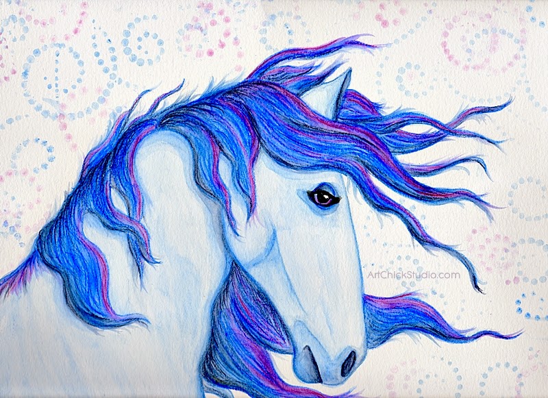 Blue Horse Art Chick Studio
